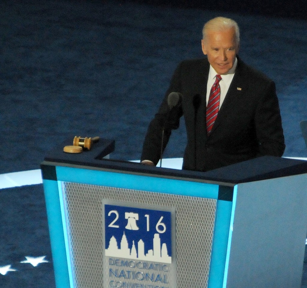 Vice President Joe Biden addresses Democratic National Convention, Philadelphia, July 27, 2016