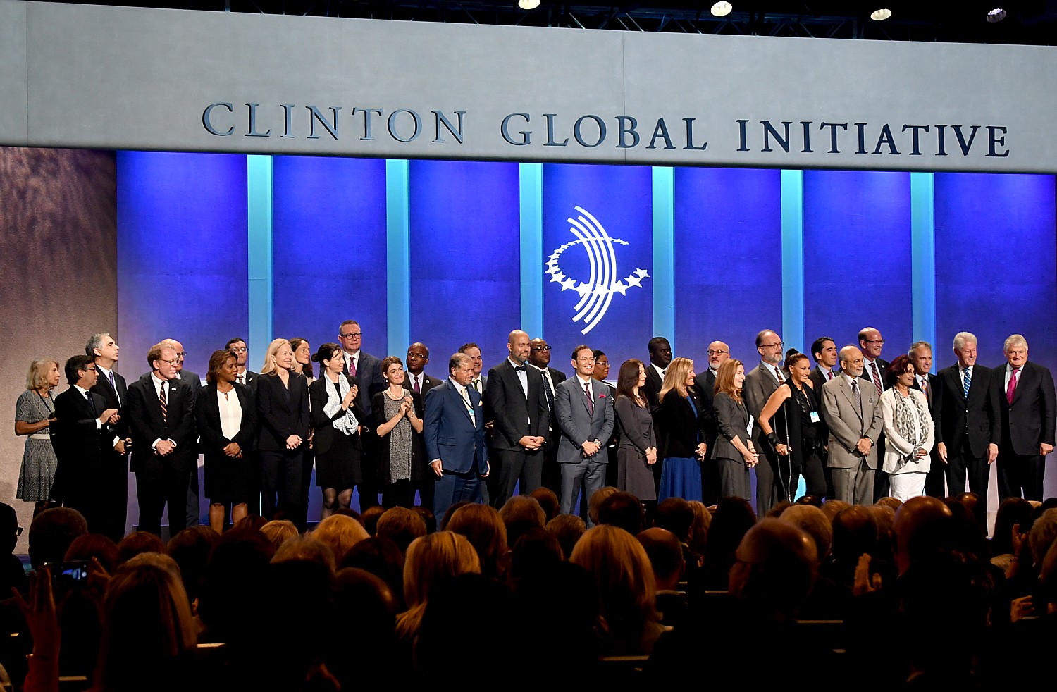 President Bill Clinton, at the 12th and final Clinton Global Initiative, acknowledges the partners who have made commitments on behalf of Haiti © 2016 Karen Rubin/news-photos-features.com