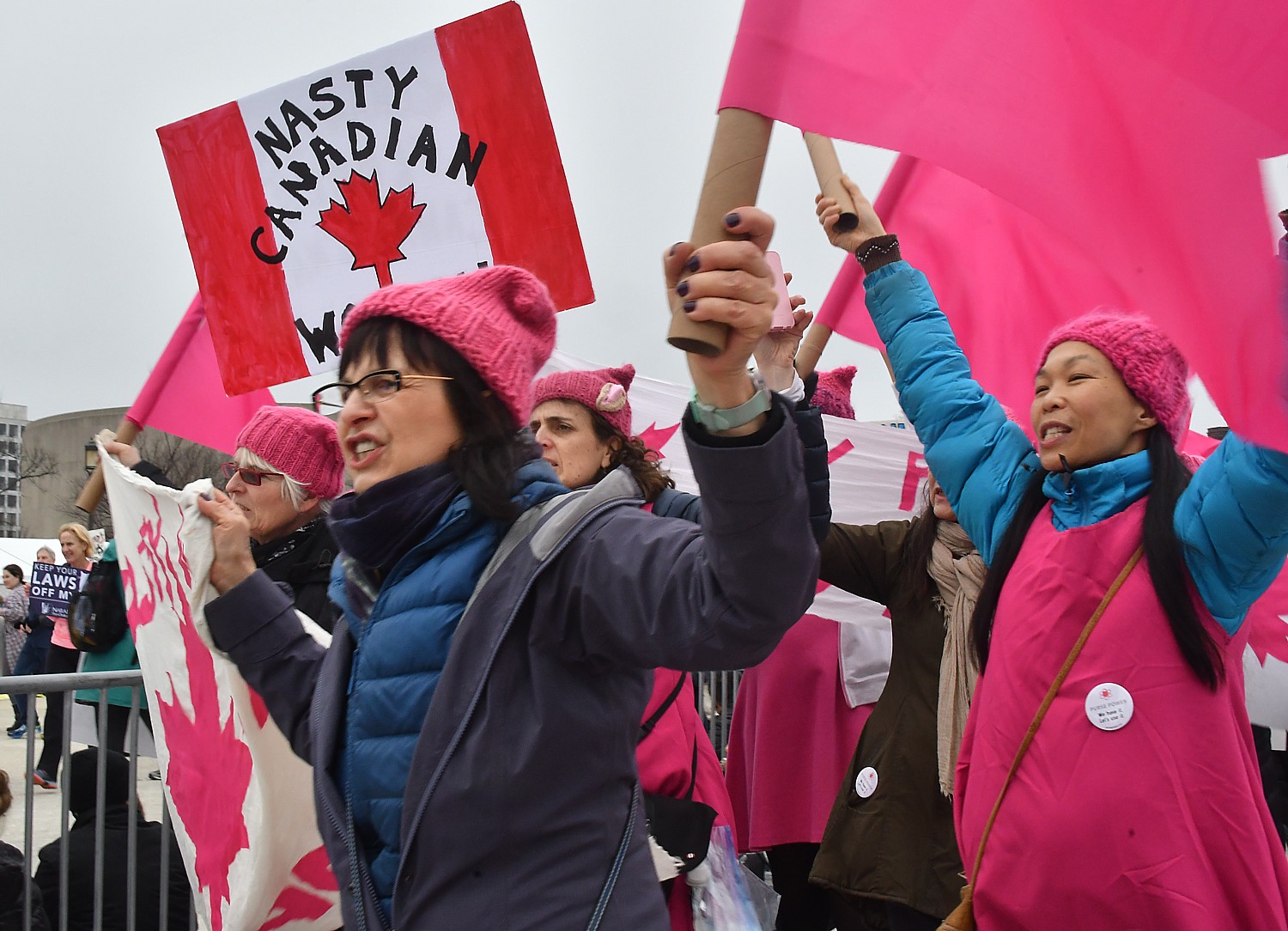 Nasty Canadian Women at the Women’s March on Washington © 2017 Karen Rubin/news-photos-features.com