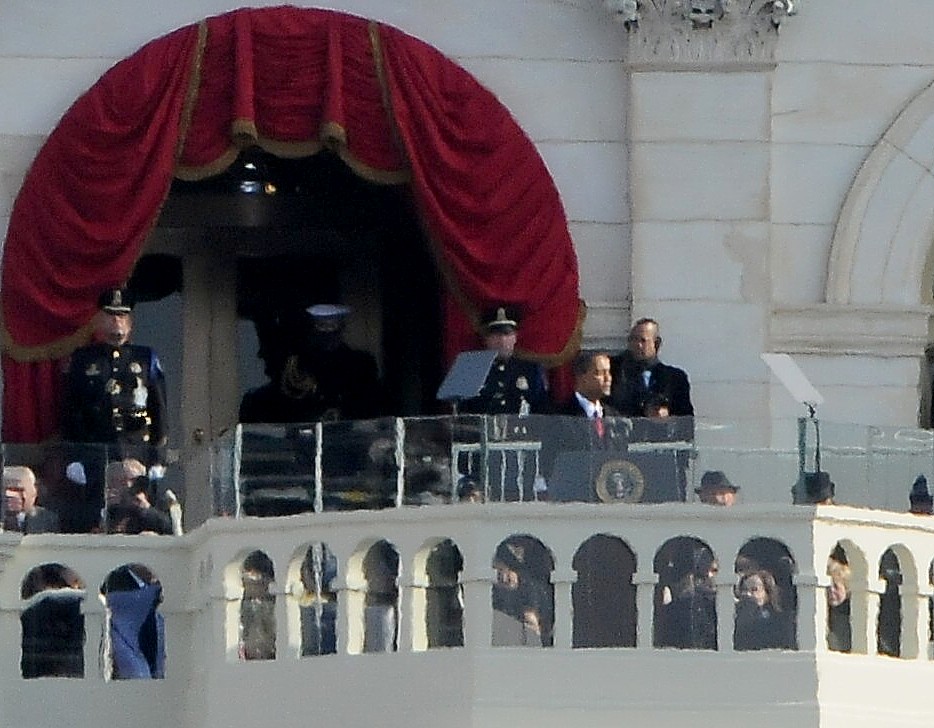 President Barack Obama giving his Inaugural Address, Jan. 20, 2009 © 2017 Karen Rubin/news-photos-features.com